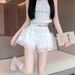 K Five Layer Lace Safety Pants Cake Skirt Breathable Leggings Women's Anti Slip Pumpkin Pants Fluffy Short Skirt Skirt_ecoleips.com