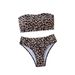 2026 Leopard Print Bikini Lace-Up Split Swimsuit Sexy European And American Style Women's Clothing Swimwear_ecoleips.com