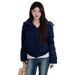girl Girl Girl South District Fiona Navy Blue Large Fur Collar Down Jacket Women 2025 Winter New Thickened Short Cotton Coat_ecoleips.com