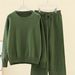 Luxury Knit Cozy Two-Piece Lounge Set for Women Oversized Sweater Wide-Leg Pants Soft Wool Blend Minimalist Fall Winter Staples_ecoleips.com