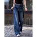 plus Size High-Waisted Slimming Denim Jeans Retro Style 2025 Autumn New Fashion Casual Wide Leg Long Pants for Women_ecoleips.com