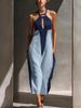 Women's Sexy Halter Neck Belted Midi Dress – Elegant Casual Summer Gown 2026_ecoleips.com