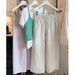 Women's Super Skin Friendly Washed Cotton Artsy Wide Leg Pants Japanese Style Casual Loose Fit Drawstring Elastic Waist Summer Bottoms_ecoleips.com