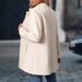 Women's Clothing Elegant High-Neck Long Wool Coat For Women – Stylish Winter Overcoat With Pockets, Available In Multiple Colors (Beige, Khaki)_ecoleips.com