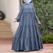 ng2510292 Ng2510292 Ng2510292 Autumn For Women, Korean-style Ruffle Dress, Casual Loose-fitting Round-neck Long Dress_ecoleips.com
