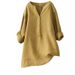 2026 New Spring Summer Women's Cotton Linen Loose Casual Stand Collar Blouse Shirt With Design Sense For Women_ecoleips.com