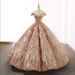 Wedding Dress Evening Dress Palace Elegant One Shoulder Ball Performance Tutu Skirt Red Toast Dress_ecoleips.com