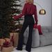 Women's Clothing High-Waist Flare Pants – Tummy Control & Lifting Fit, Slimming Black Bootcut Trousers (S/M/L/XL)_ecoleips.com