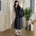 Autumn New Korean Fashion 2-Piece Set Hooded Maternity Dress_ecoleips.com