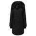 Temperament Women's Cotton Jacket Black Mid-length Plus-size Hood Can Be Removed Winter Warm Fleece Coat Cotton Clothes_ecoleips.com