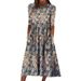 Women's Dress With Floral Print And Pockets, Suitable For Summer Fashion_ecoleips.com
