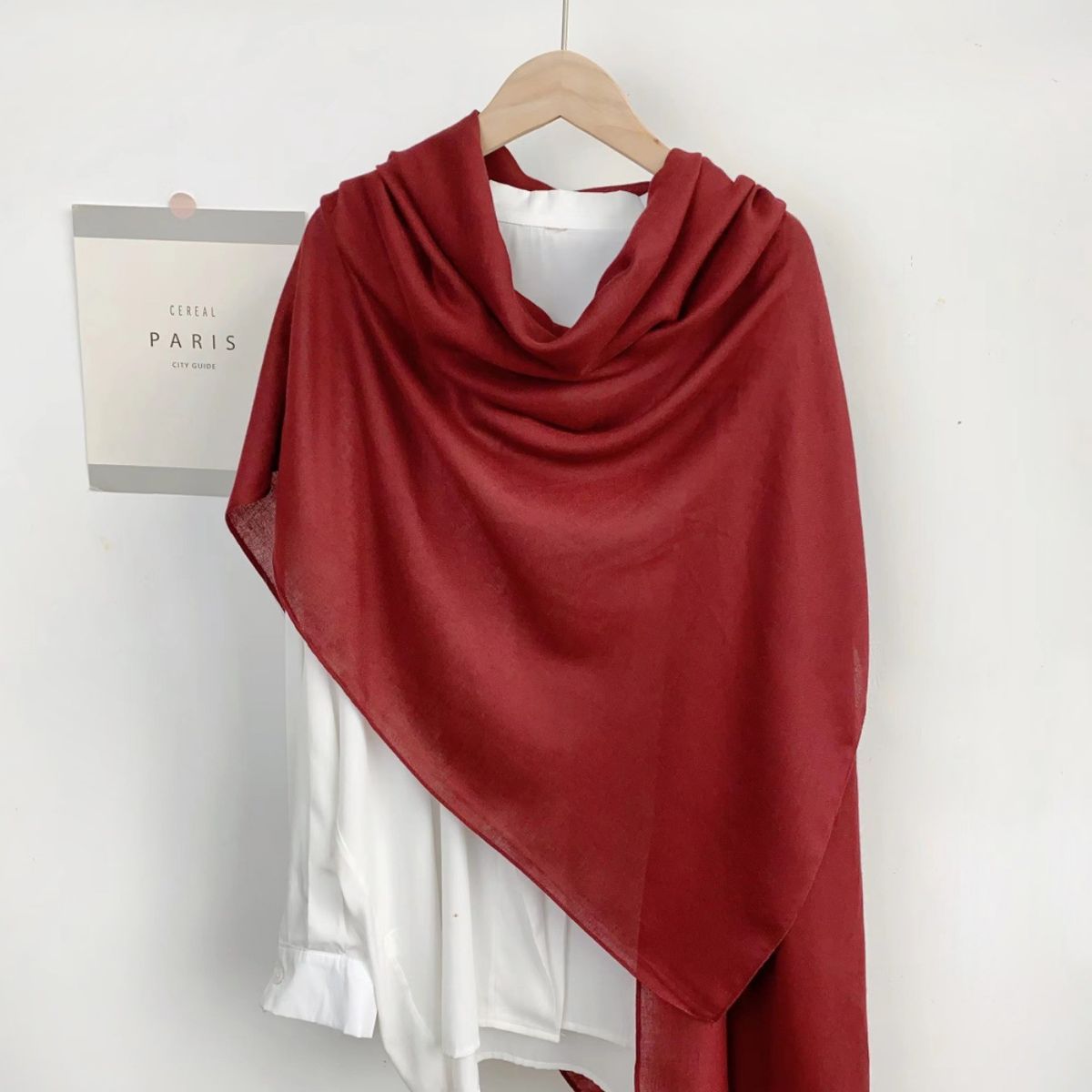 Textured Cotton Linen Scarf Long Gauze Warm Shawl Solid Casual Headscarf For Women Muslim Fashion New Export Style Single Color_ecoleips.com