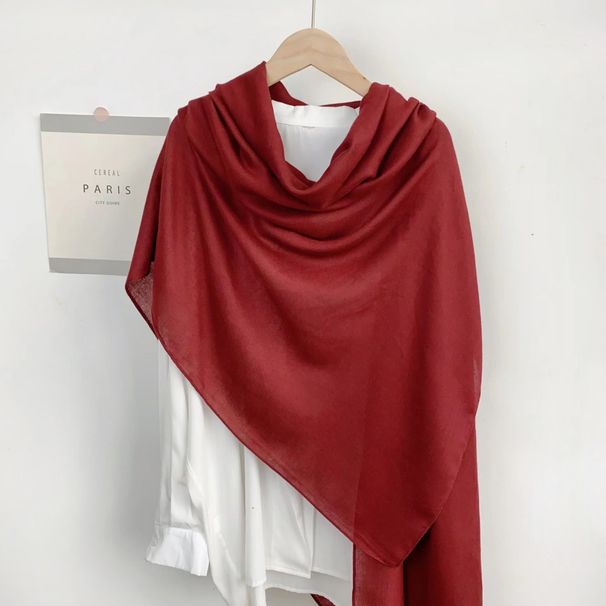 Textured Cotton Linen Scarf Long Gauze Warm Shawl Solid Casual Headscarf For Women Muslim Fashion New Export Style Single Color_ecoleips.com