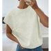 Women's Loose Knit Vest Top - 3D Embroidered Sleeveless Sweater Breathable Acrylic Fabric Elegant Casual & Work Wear_ecoleips.com