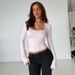 Women's Slim Fit Long Sleeve Top Fashion Lace Square Collar Versatile European And American Style_ecoleips.com