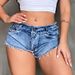 Women's Clothing Summer Elastic Enlarged Hole Female Denim Shorts_ecoleips.com