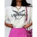 Street Style Vintage Angel Letter Print Design T-Shirt Casual Loose Versatile Trend Summer Top For Women_ecoleips.com