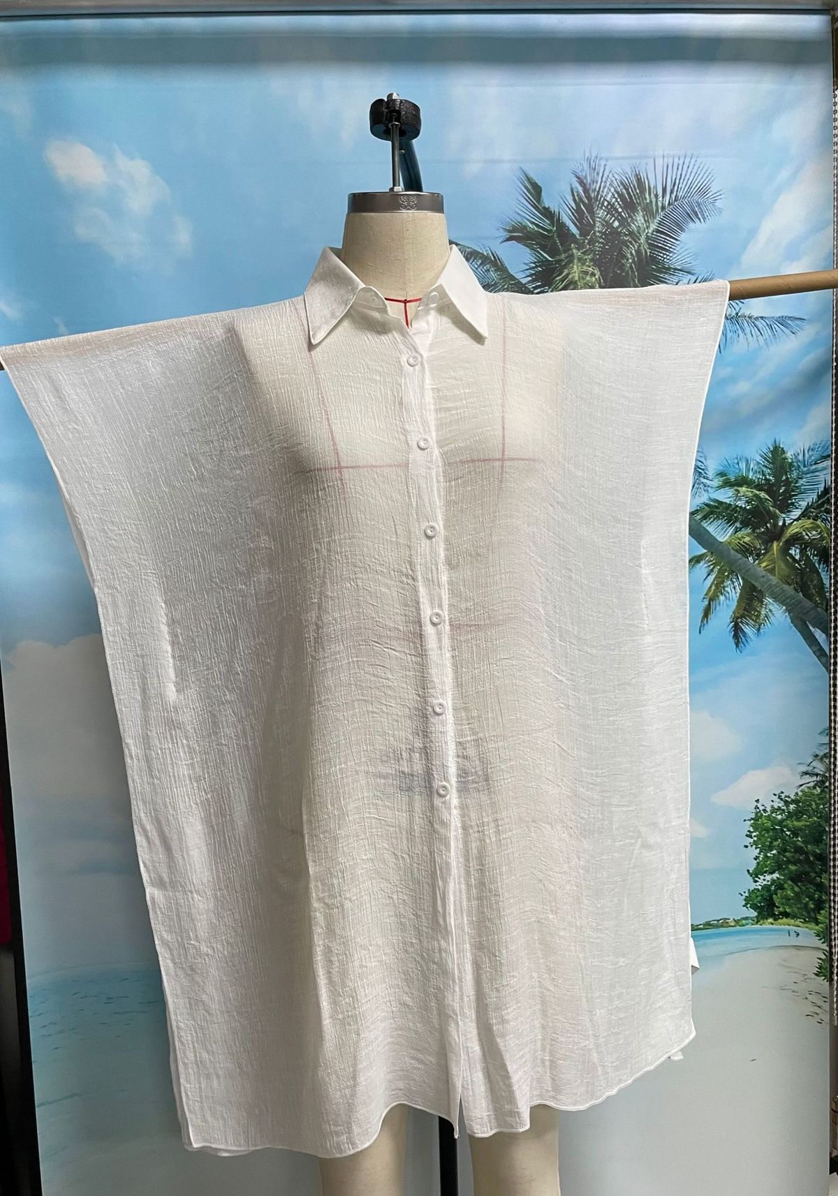 Women's Solid Color Bamboo Cotton Shirt Thin Style Loose Fit Beach Cover Up Sun Protection UV Protection Clothing_ecoleips.com
