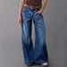 Women's Clothing Loose Slim Women's Wide Leg Straight Pants Denim Nine Point Pants_ecoleips.com