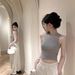 Spicy Girl Hollow Out Backless Tank Women Summer Sleeveless Tight Black Base Shirt Inner Short Top Outer Wear_ecoleips.com