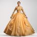 Women's Clothing Solo Performance Costume V Neck New Color Yarn Vocal Music Art Examination Puffy Skirt Host Dress Female Retro_ecoleips.com