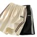 Women’s Clothing Five Point Sports Shorts Women's Summer Thin Loose Large Size High Waist Outer Wear Casual Straight Pants Mid Length Pants_ecoleips.com