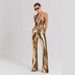 Women's Clothing fashion new jumpsuit sleeveless halter neck sexy waist slim sequin pleated jumpsuit_ecoleips.com