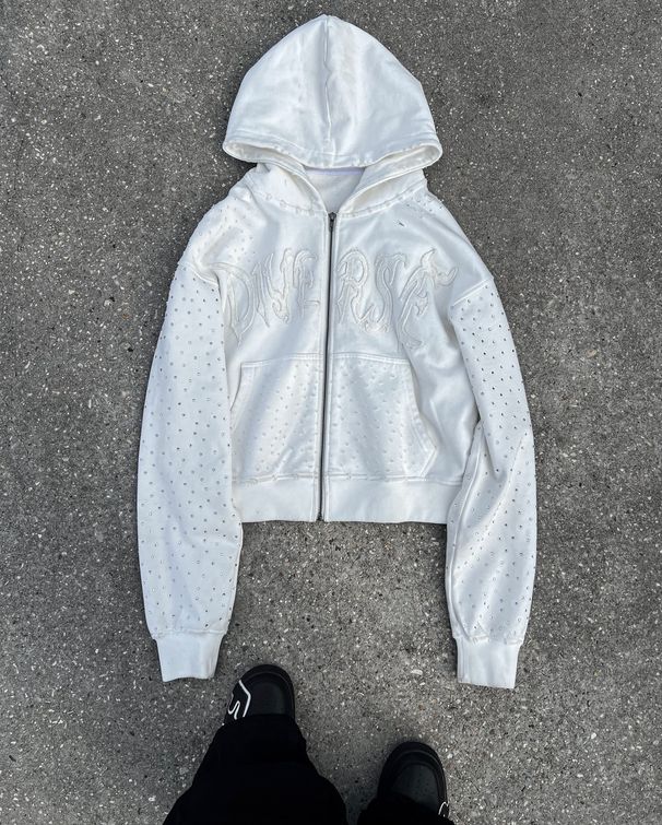 Women's Clothing Street Style Hooded Sweatshirt With Unique Design, Trendy Loose Fit, New Zip Up Cardigan, Unisex Sweatshirt For Autumn And Winter._ecoleips.com