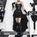Women's Sexy Skirt Dark Style American Retro Irregular Skirt for Summer 2024 New Fashionable Bottoms_ecoleips.com