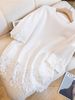 Korean Style Loose Plus Size Short Sleeve T-Shirt Round Neck Lace Splicing Pure Color Slimming Anti-Aging Versatile Women's Top_ecoleips.com