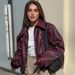 Women's Clothing PU Leather Jacket – Oversized Biker Style Coat With Zipper (Trendy Fall/Winter Outerwear, Red & Black)_ecoleips.com