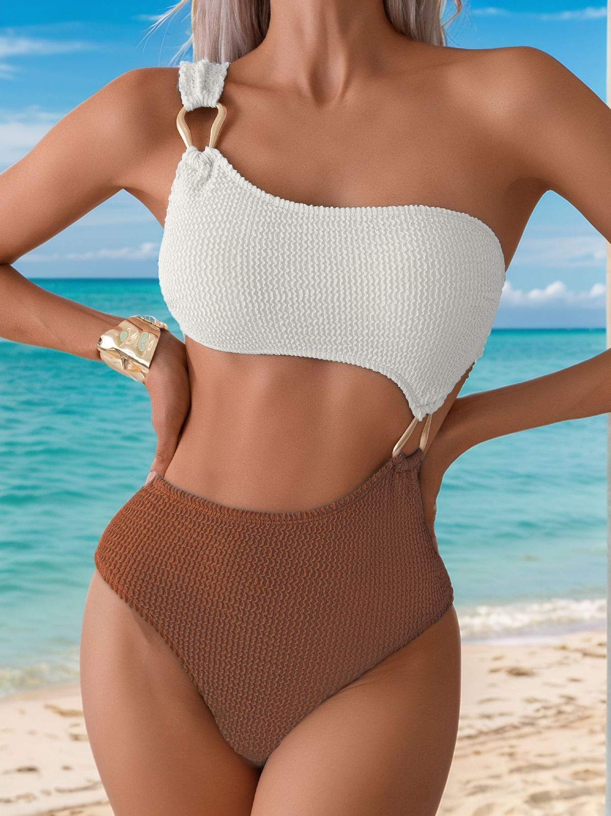 Women's Clothing Snake Cloth Hollow Sexy One Piece Swimsuit Bikini Swimsuit Women_ecoleips.com