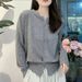 High-end Maillard-style Skin-friendly And Gentle Knitted Cardigan, Korean-style Loose-fitting Outer Sweater Jacket For_ecoleips.com