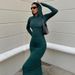 European And American Women's Clothing 2024 New Fashion Personalized Casual Hooded Bottoming Slim Dress Women's Dress_ecoleips.com