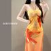 Women's Three Piece Bikini Swimsuit Set with Long Skirt Slim Fit Fashionable Print for Beach Vacation Wholesale_ecoleips.com