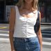 KaiKuo Cross-Border European And American Y2K Hot Girl Strap Button Vest Women's Clothing 2025 Autumn/Winter_ecoleips.com