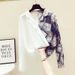Women's Elegant Color Blocked Collar Shirt Hong Kong Style Chiffon Top Unique Design Early Spring New Fashion_ecoleips.com