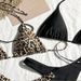Women's Leopard Print Bikini Set - 4-Piece Sexy Split Swimwear For Beach & Hot Spring_ecoleips.com