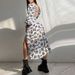 Voya Women's Fashionable, Elegant, And Sexy Backless Strap Printed Dress With Long Skirt And Front Slit, Available In Multiple Colors_ecoleips.com