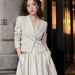 girl 2025 Spring New Women's Fashion Outfit Two-Piece Set Elegant Suit Skirt High-End Stylish Commuting_ecoleips.com