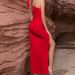 Women's Clothing New Light Luxury Ruffled One Shoulder Design Evening Dress Slit Slim Sexy Dress_ecoleips.com