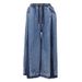 Women's Color Block Wide Leg Cropped Jeans Street Style Elastic Drawstring Pleated 2026 New Style Cross Border Independent Website_ecoleips.com