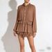 New European American Cross-border Foreign Trade Women's Clothing Long-sleeve Ruffled Waist Top And Shorts Casual_ecoleips.com