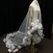 Rose Flower Long Veil Romantic Bride Shape Main Wedding Dress Accessory Hair Headdress for Photo Studio Travel Photography_ecoleips.com