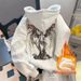 American Print Fleece Lined Long Sleeved Top for Women Casual Style Autumn Winter New_ecoleips.com