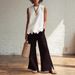 Women's Clothing Spring/Summer Women's Solid Color Round Neck Sleeveless Shirt Elegant Minimalist Ruffled Hem Top For Casual Occasions_ecoleips.com