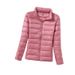 Winter Siyu Plus Size Jacket For Women, New Short Style, Lightweight, Stand Collar, Thickened, Warm, Slim Fit, White_ecoleips.com