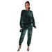 Women's Clothing Elegant Beaded Two-Piece Suit – V-Neck Jacket & High-Waisted Trousers Set"_ecoleips.com