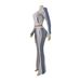 Women's Clothing Women's Style Two Piece Set Fleece Zipper Drawstring Trousers With Side Stripe Slightly Flared_ecoleips.com