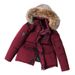 Men's Winter Parka With Fur Hood - Streetwear Style, 550fp Duck Down Jacket For Urban Outdoor, Black/Brick Red, Sizes S-3xl_ecoleips.com